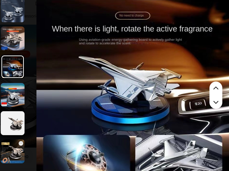 ✈️🚗 Diffuseur solaire avion de chasse