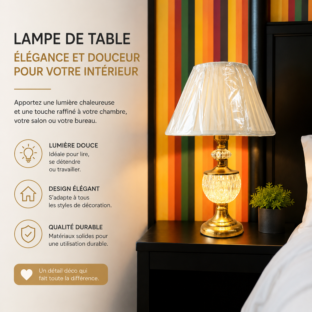 Lampe de table moderne de luxe