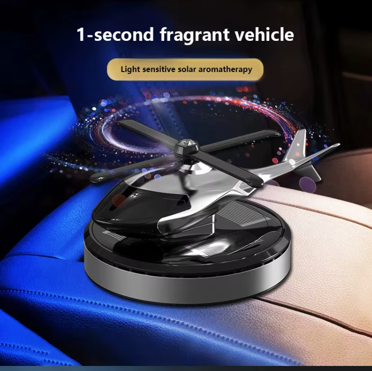 Diffuseur de Parfum Solaire Hélicoptère pour Voiture